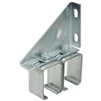 Description: Double Track Bracket
Material: Steel
Finish: Zinc
