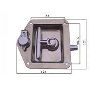 Description: Paddle Lock
Material: Stainless steel 
Note: Zinc alloy keyhole cover
