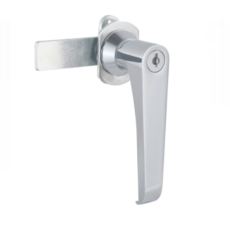 Description: Handle Lock
Material: ZDC base, handle and cylinder. Steel cam.  
Surface: Chrome plated base, handle and cylinder. Zinc plated cam
Remark: 90 degree turn achieve open and lock
