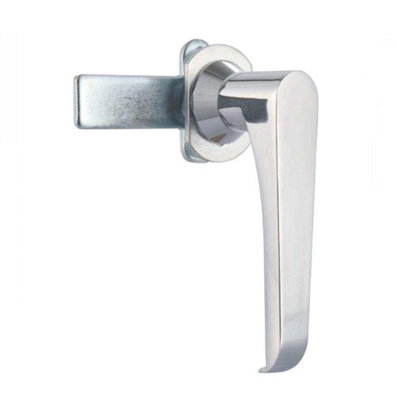 Description: Handle Lock
Material: ZDC base, handle and cylinder. Steel cam.  
Surface: Chrome plated base, handle and cylinder. Zinc plated cam
Remark: 90 degree turn achieve open and lock
