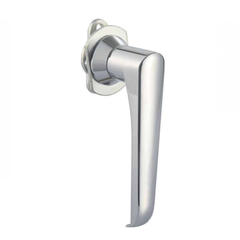 Description: Handle Lock
Material: ZDC base, handle. Steel cam.  
Surface: Chrome plated base, handle. Zinc plated cam
Remark: 90 degree turn achieve open and lock
