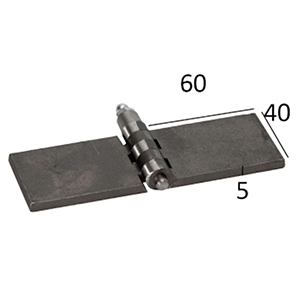 Name: Hinge 40x60x5mm lubricated
Material: Steel
Size: 40x60x5mm
Hinge Pin: 6mm
Joint Spacing: 5
