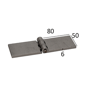 Name: Hinge 50x80x6mm
Material: Steel
Size: 50x80x6mm
Hinge Pin: 8mm
Joint Spacing: 5
